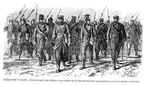 Un défilé de prisonniers Prussiens