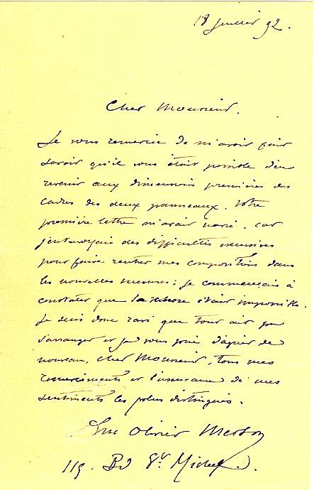 lettre de Luc-Olivier Merson, recto