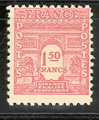 arc de triomphe  1,50 francs