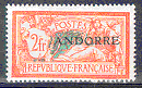 Andorre : 2f merson orange et vert-bleu