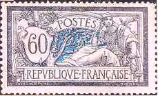 France : 60c violet et bleu type Merson