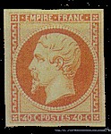 France : 40c jaune-orange type Napoléon III