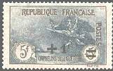 France :  +1f sur 5f + 5f noir et bleu 2ème série orphelins