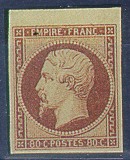 France : 80c carmin foncé type Napoléon III